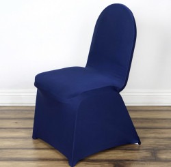 Navy Blue Spandex Chair Cover